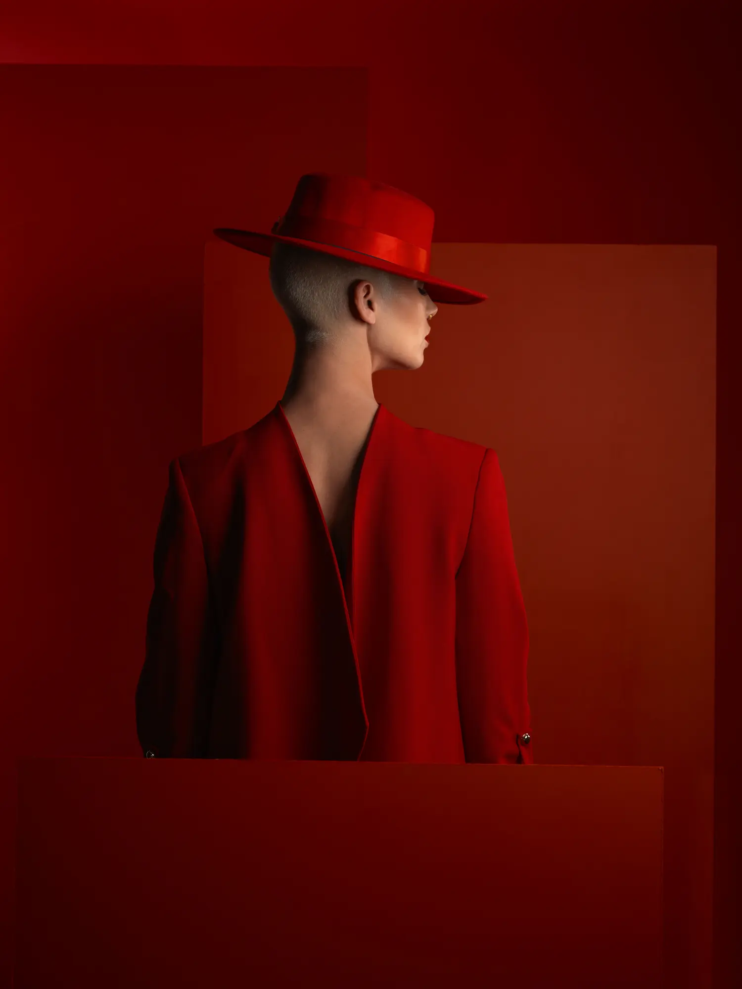 Back fashion and mockup with a woman on a red bac 2026 03 25 03 17 38 utc